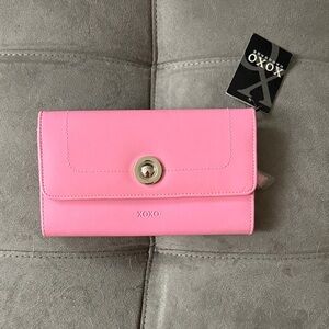 XOXO Bright Pink Clutch Wallet